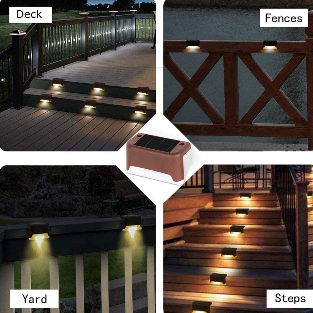 NovaLume Solar LED Staircase Lights for Outdoor Steps
