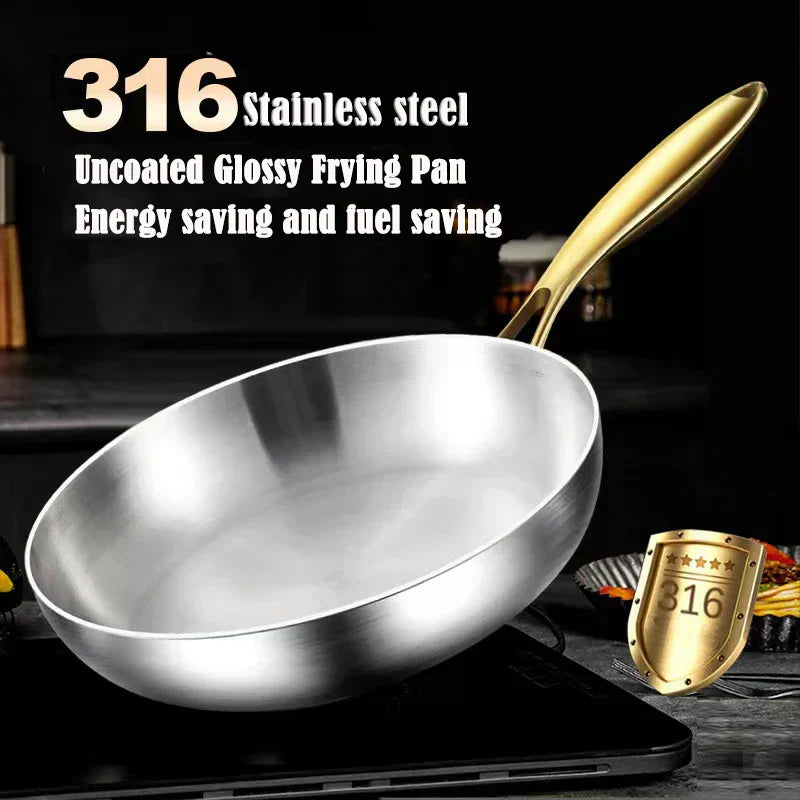Cortena 28cm 316 Stainless Steel Wok Pan Nonstick Cookware