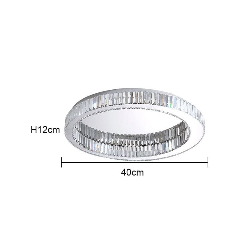 Aurelle Ring Crystal Chandelier For Living Spaces Modern Ceiling Fixture