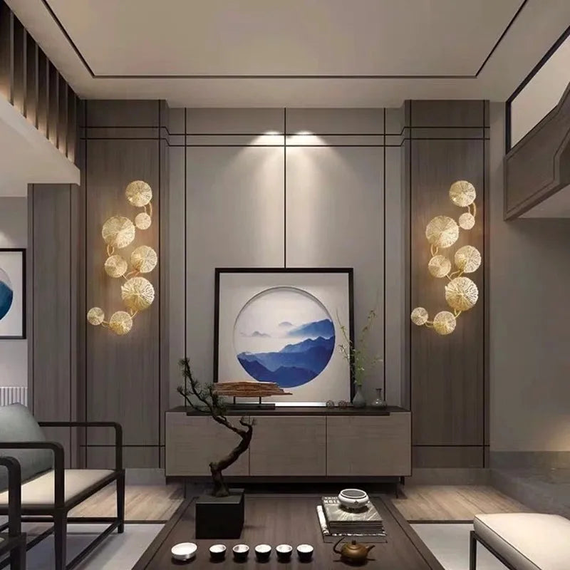 NovaLeaf Wall Light Lotus Inspired Perforated Modern Glow by Ardentis