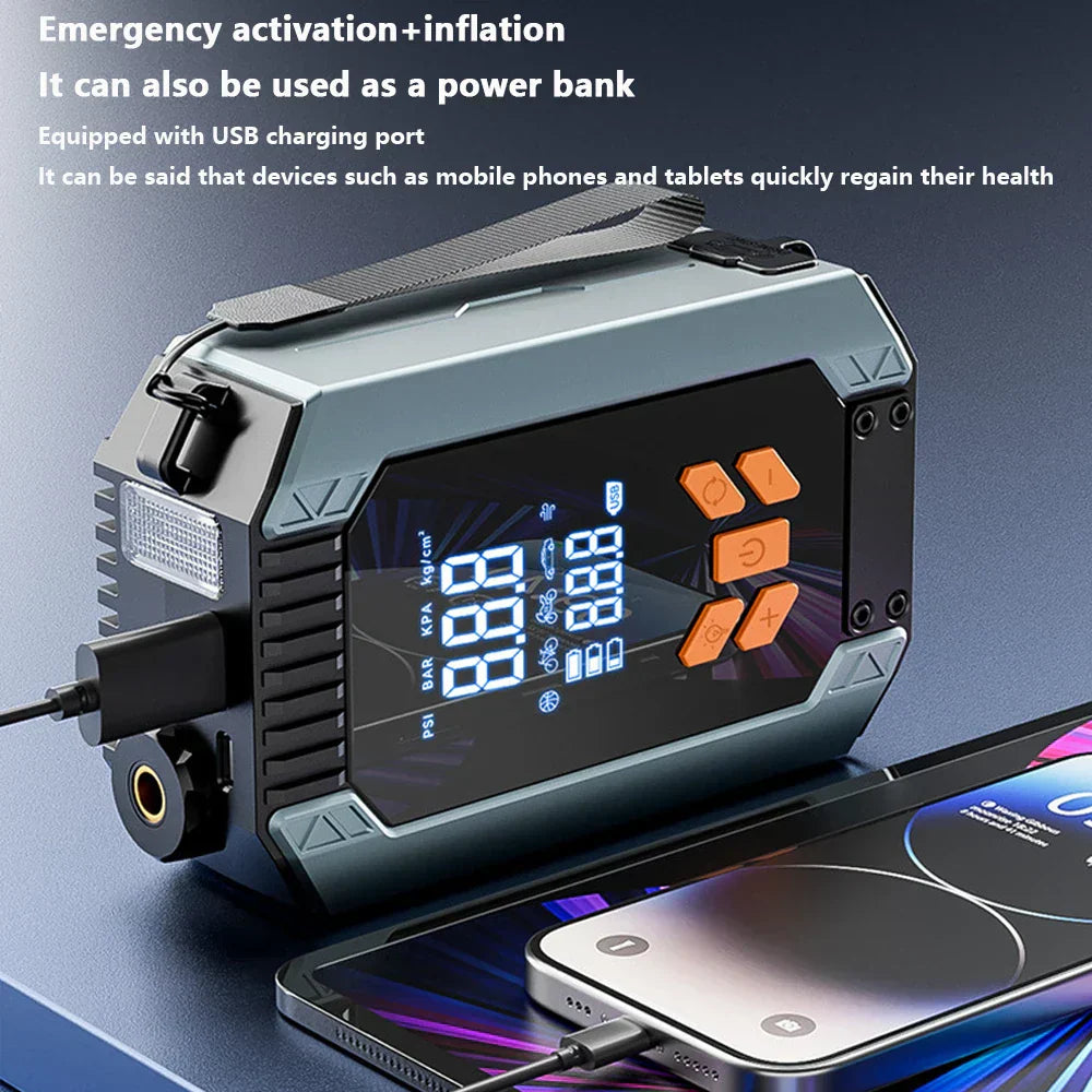 Tire Inflator with Digital Pressure Gauge - Auto Shut Off & LED Display