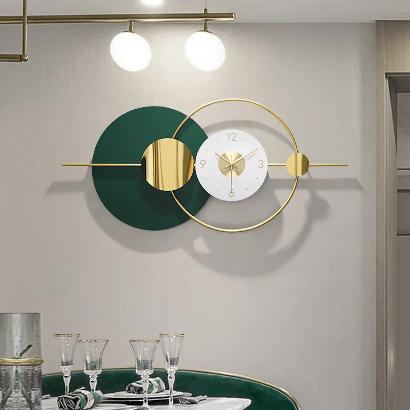 Minimalist Quiet Wall Clock In Green