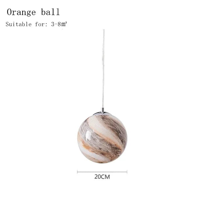 NovaLume Orbits LED Planet Acrylic Pendant Light for Kids Room