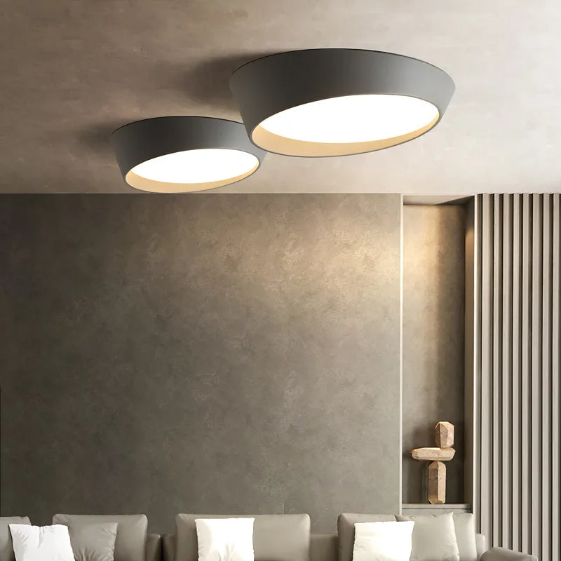NovaCirce Ceiling Lamp Circular Metal Frame And Dimmable 3 Color Temperatures