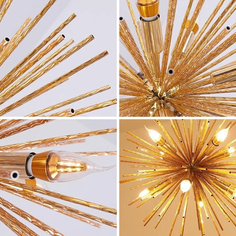 VeroLux Postmodern Firework Chandelier With Dynamic Light Play For Living Rooms