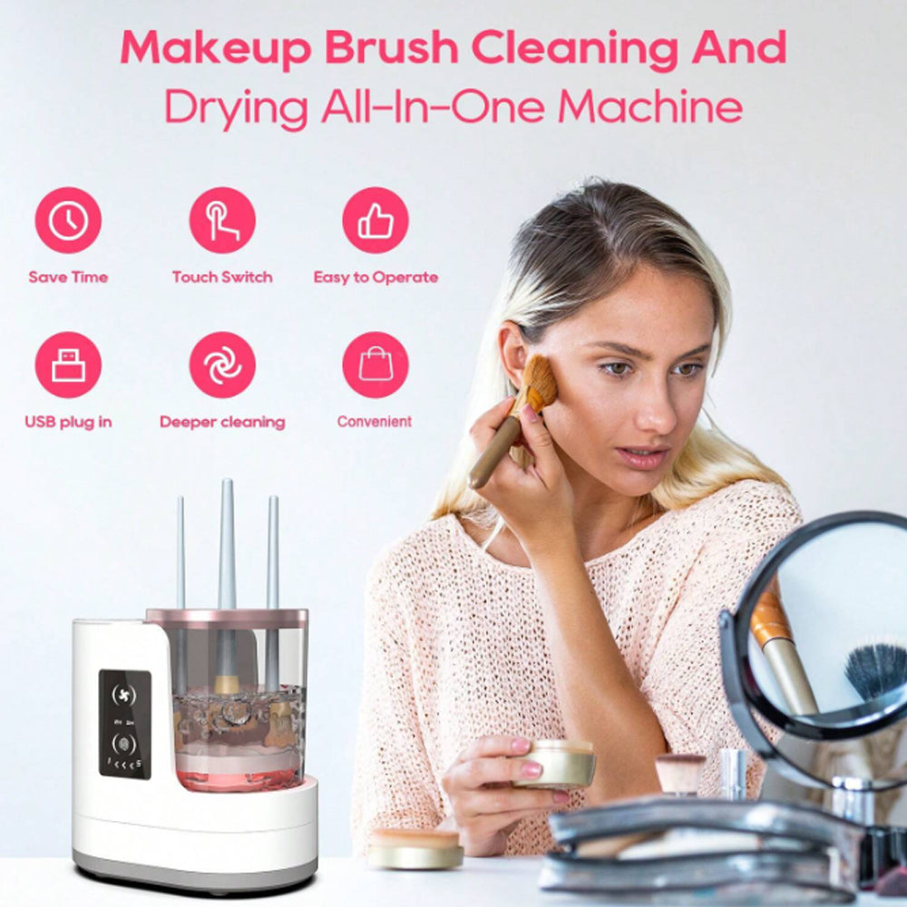 Upgraded Rechargeable Electric Makeup Brush Cleaner