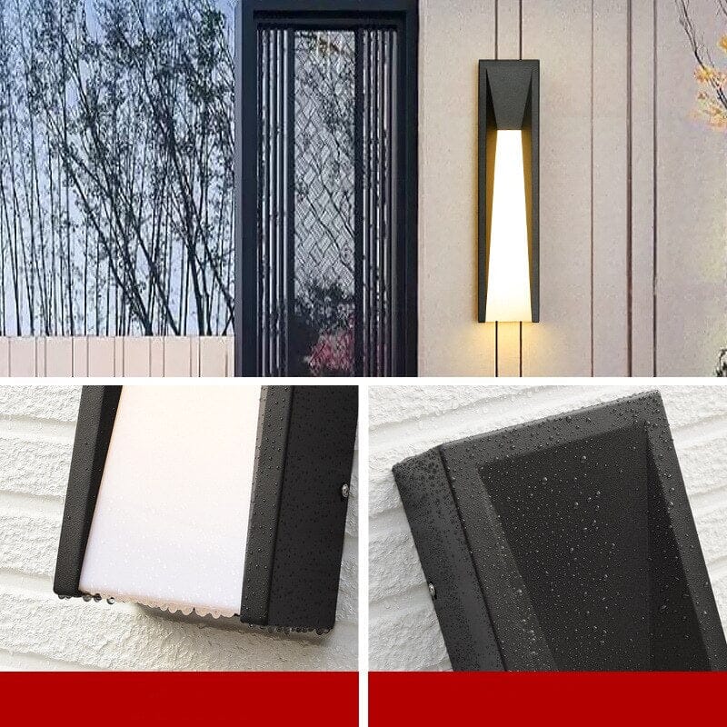 NovaLume LED Wall Light Weatherproof Minimalist Fixture for Indoors and Outdoors