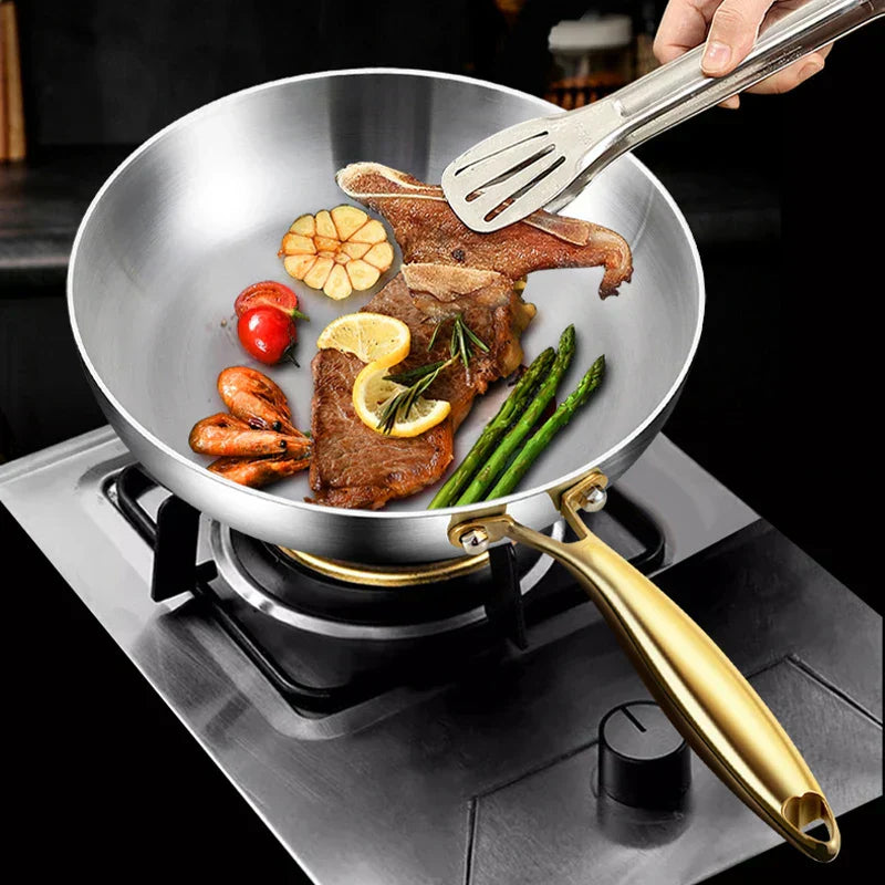 Cortena 28cm 316 Stainless Steel Wok Pan Nonstick Cookware