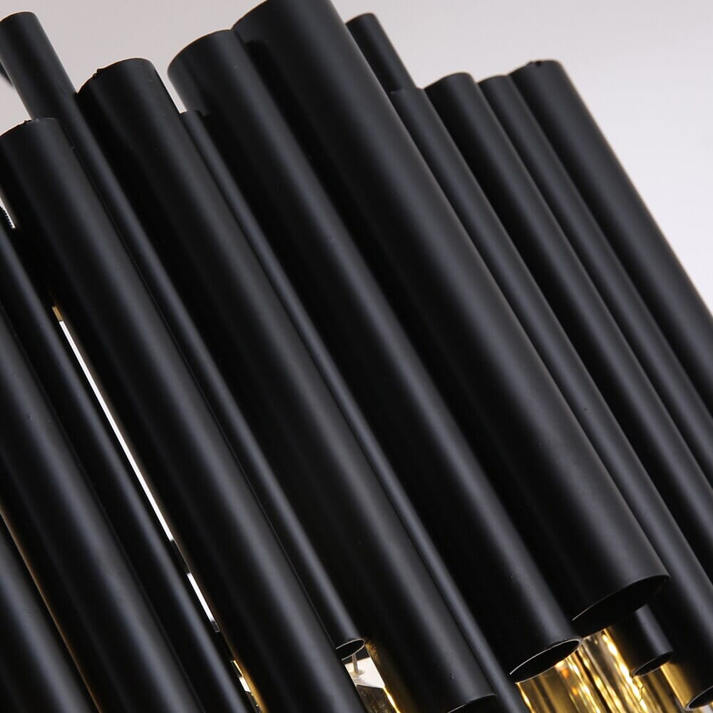 LustreNova Crystal Chandelier Collection in Matte Black Finish