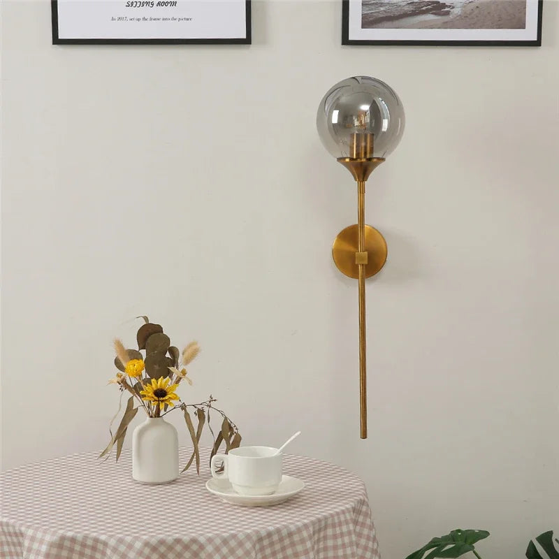 Nordická LED nástěnná lampa – moderní dlouhé rameno noční lampička