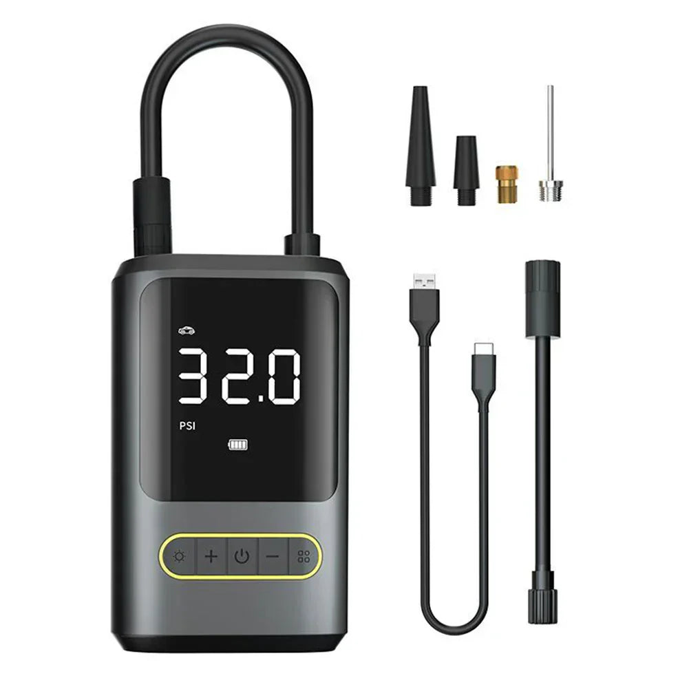 Portable Tire Inflator - Fast Digital Air Pump for Car, Bike & SUV Tires