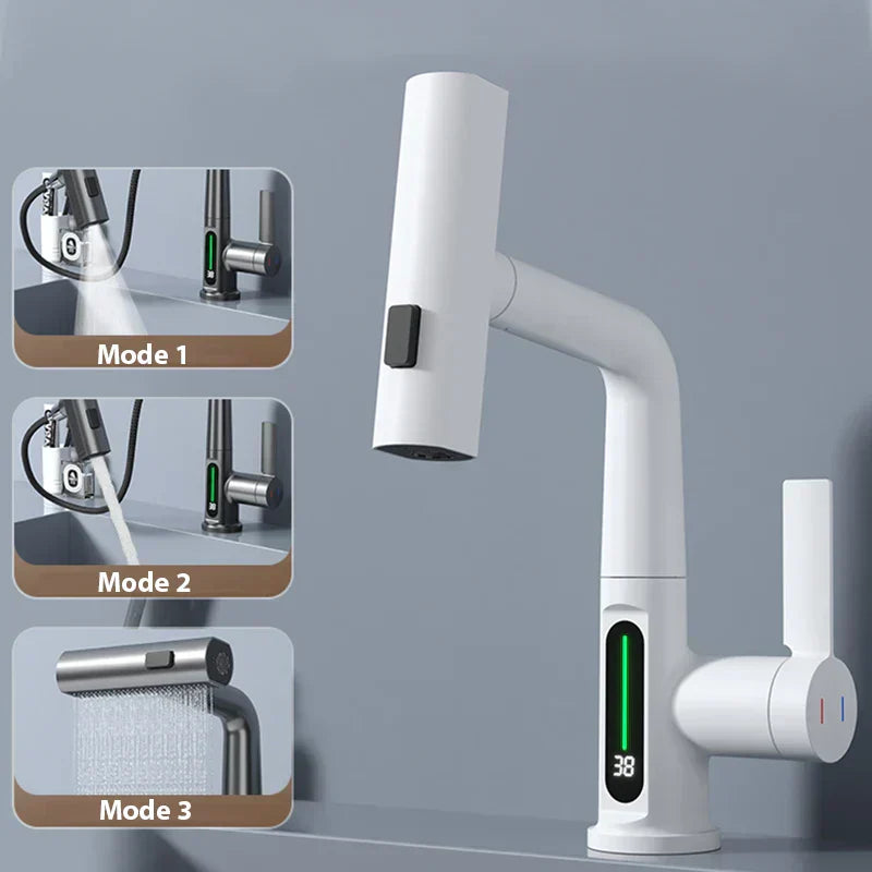 Novara | Waterfall Faucet With Temperature Display