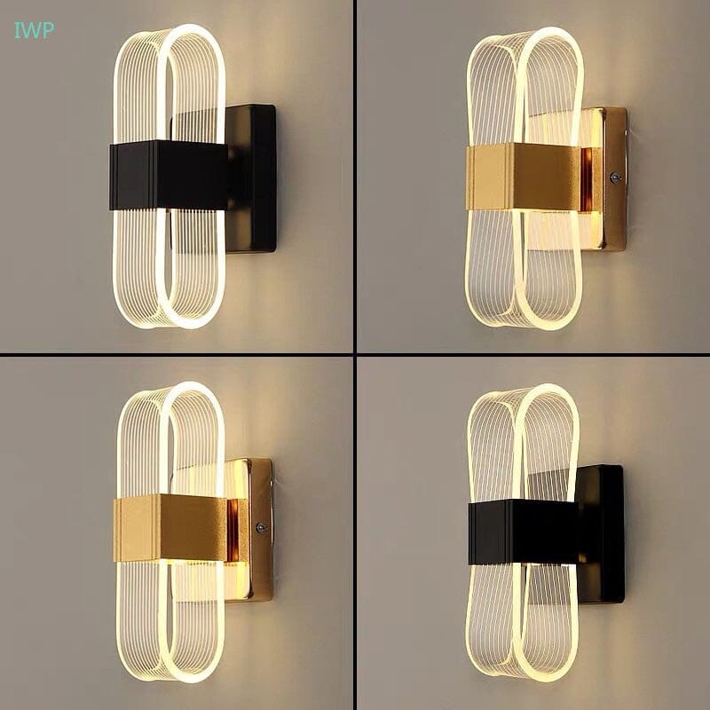 NovaLume Acrylic LED Wall Light With Warm Glow Aluminum Frame