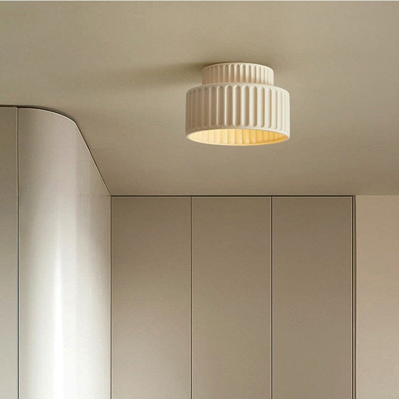 Liora Nordic Ceiling Lights With Pleated Acrylic Shade Diffused Glow