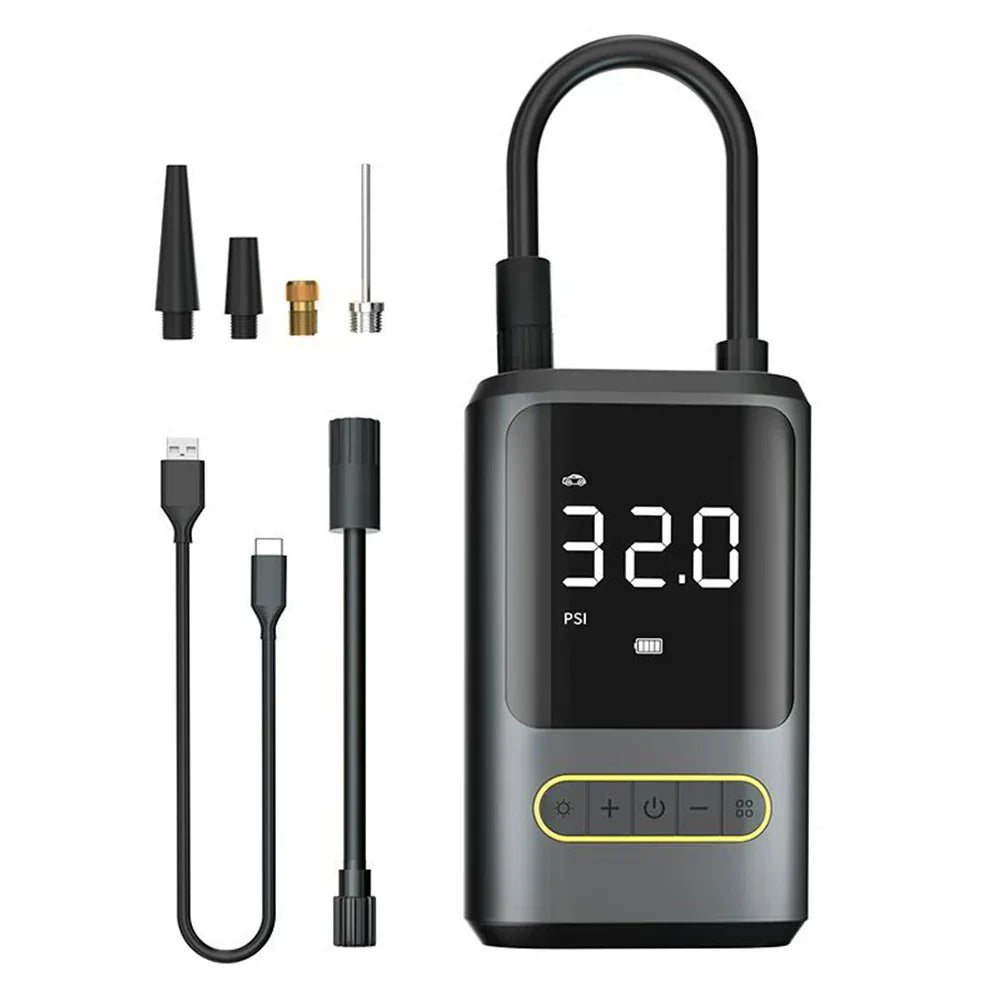 Portable Tire Inflator - Fast Digital Air Pump for Car, Bike & SUV Tires