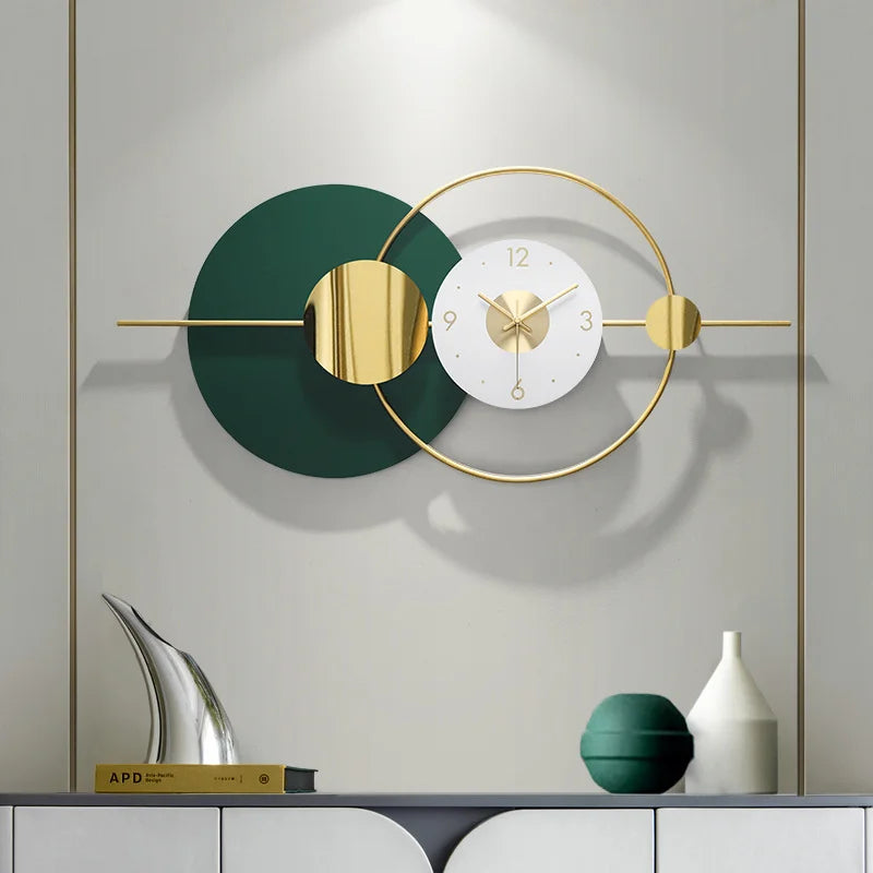 Minimalist Quiet Wall Clock In Green