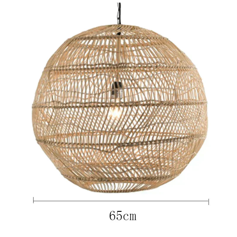 Aurelia Rattan Pendant Light Handwoven Lightweight Eco Friendly Ceiling Fixture