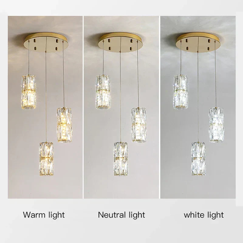 Lyria Crystal Pendant Lights Retro Modern Ceiling Lamps