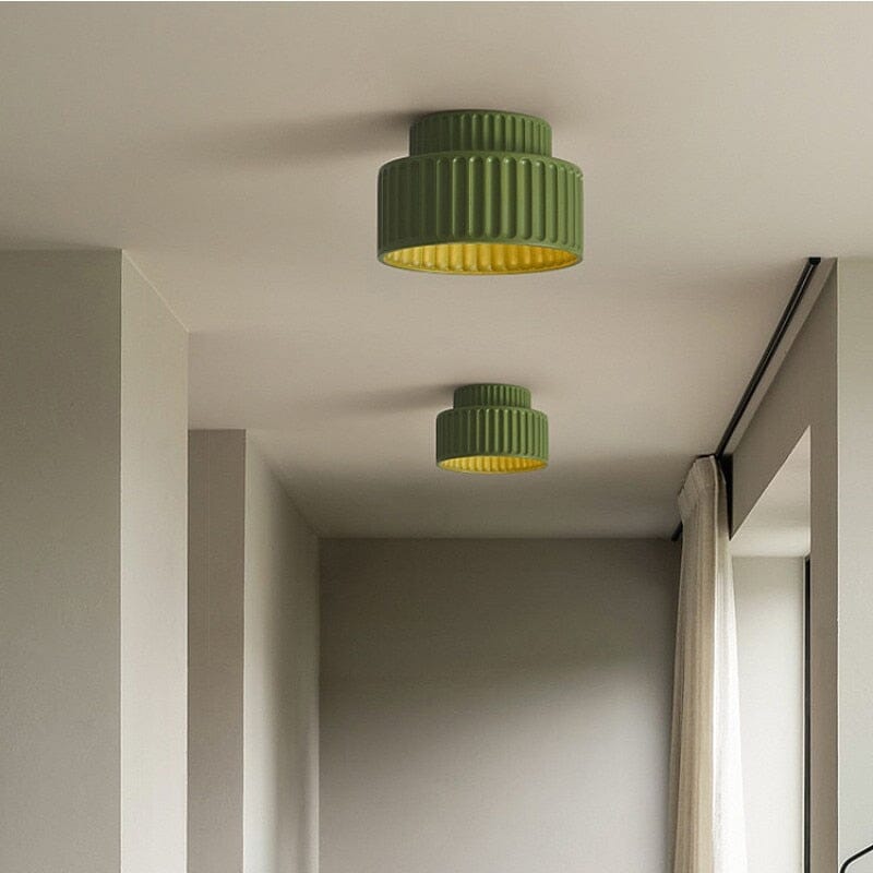 Liora Nordic Ceiling Lights With Pleated Acrylic Shade Diffused Glow