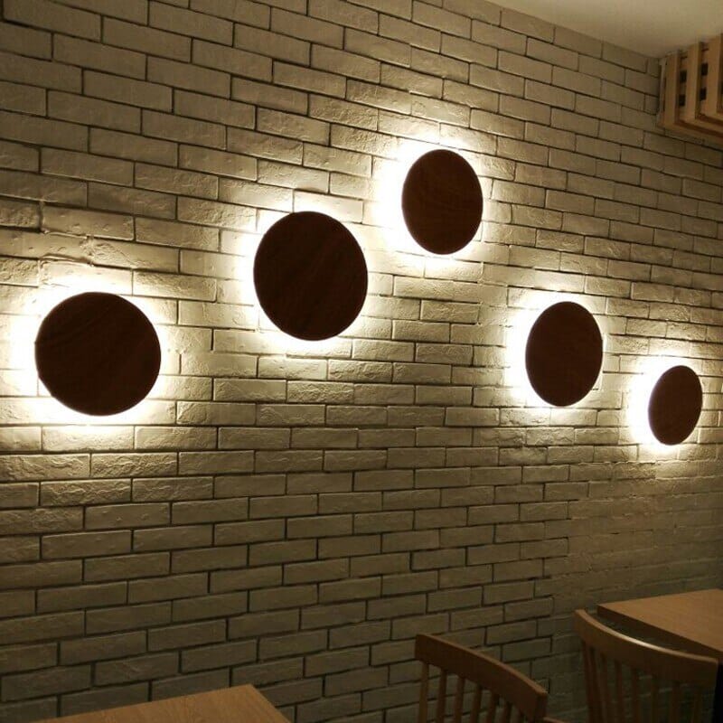 AstraRound Round LED Loft Wall Light Available In White Black Or Gray