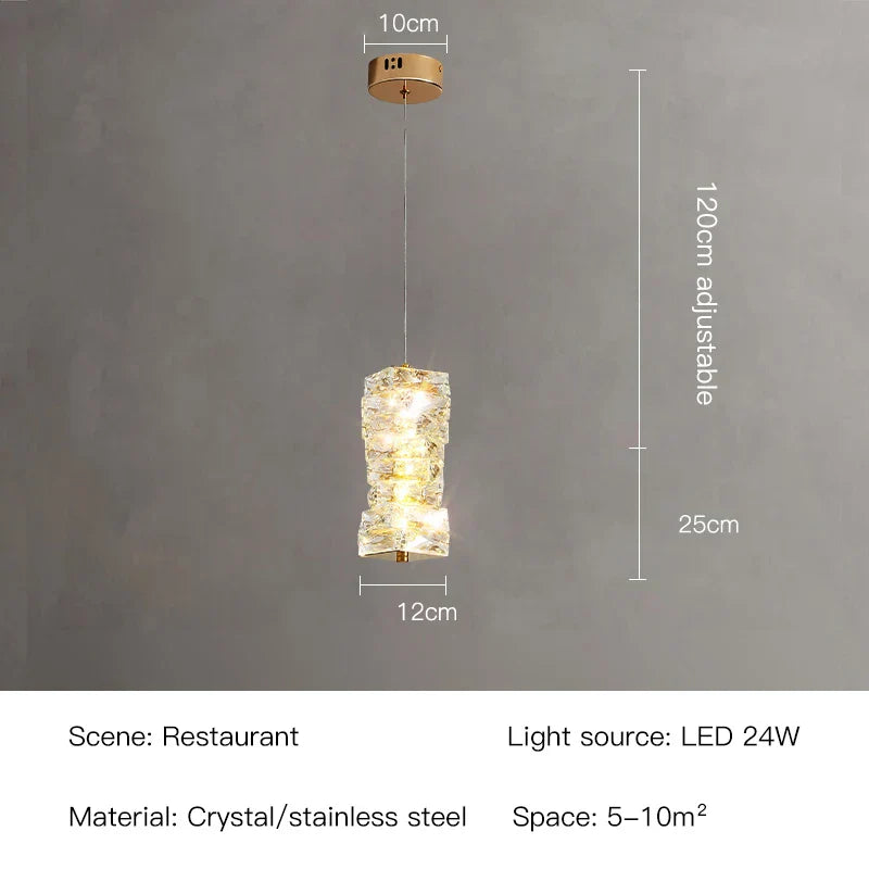 Lyria Crystal Pendant Lights Retro Modern Ceiling Lamps
