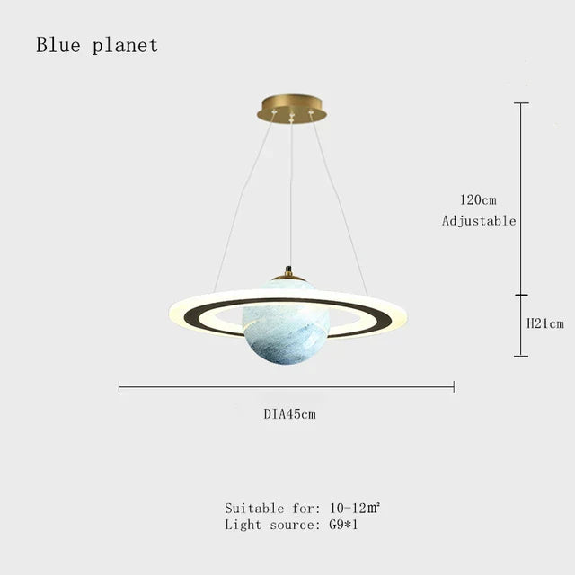 CosmoOrb Planet Pendant Lamp with Three Color Temperatures LED