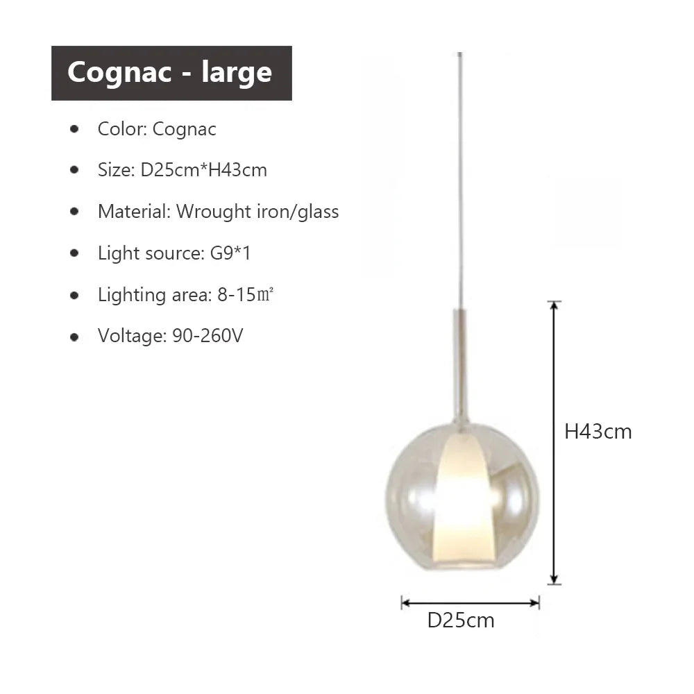 Lyra Nordic Glass Pendant Light With Soft LED Glow