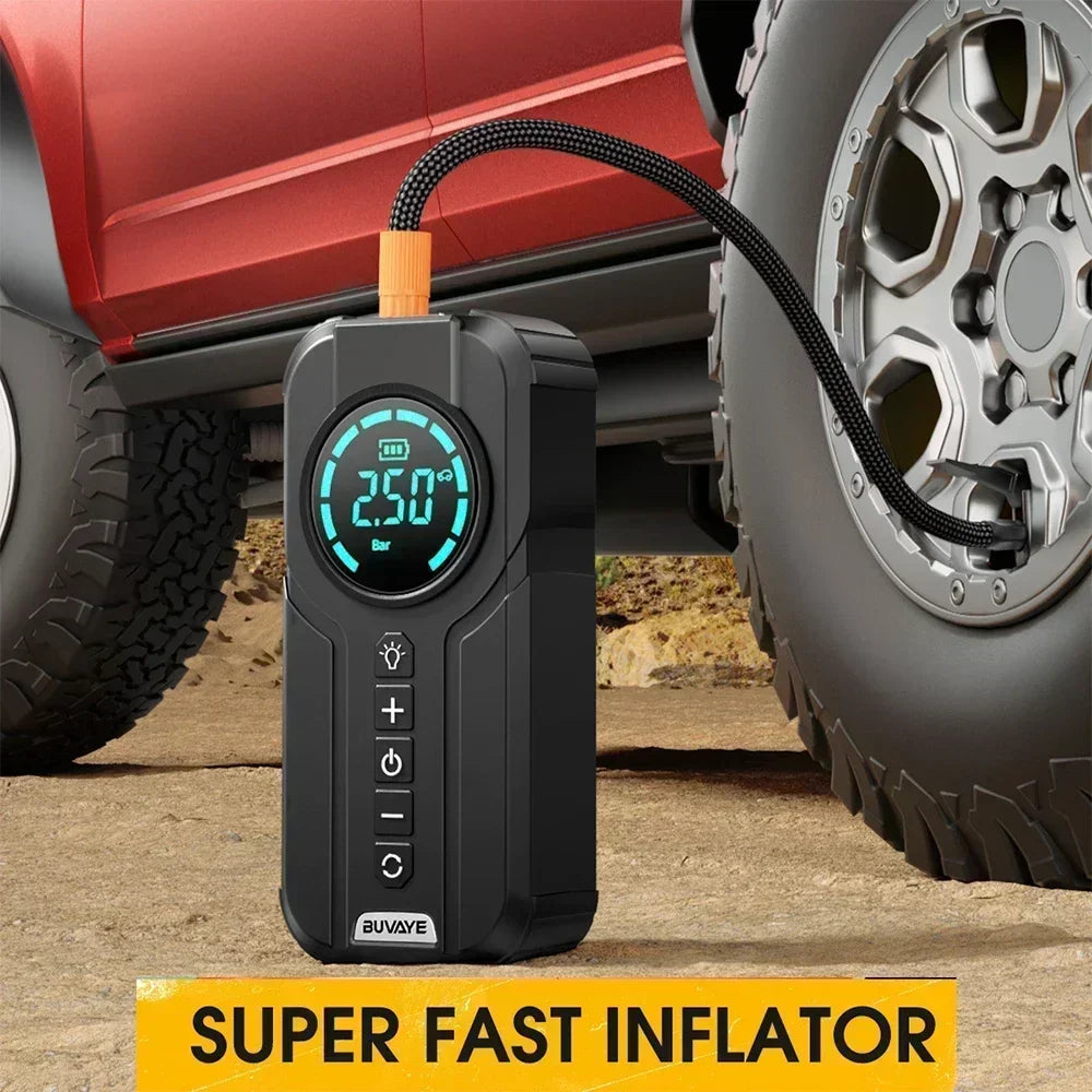 BUVAYE Digital Car & Bike Tire Inflator