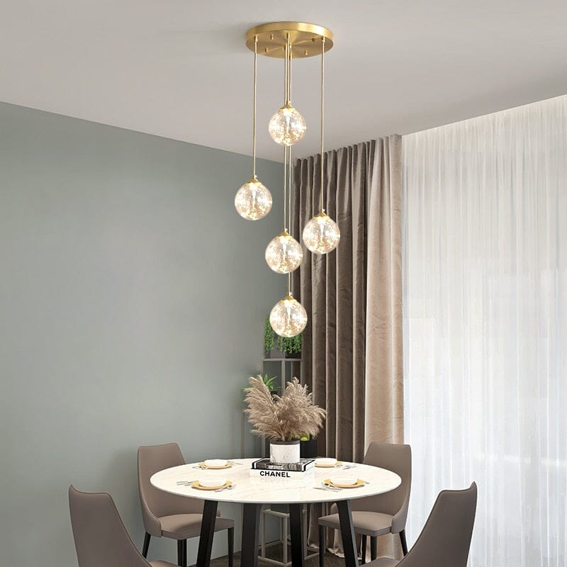Caelix Glass Orbs LED Pendant Light With Nordic Minimalism And Warm Glow