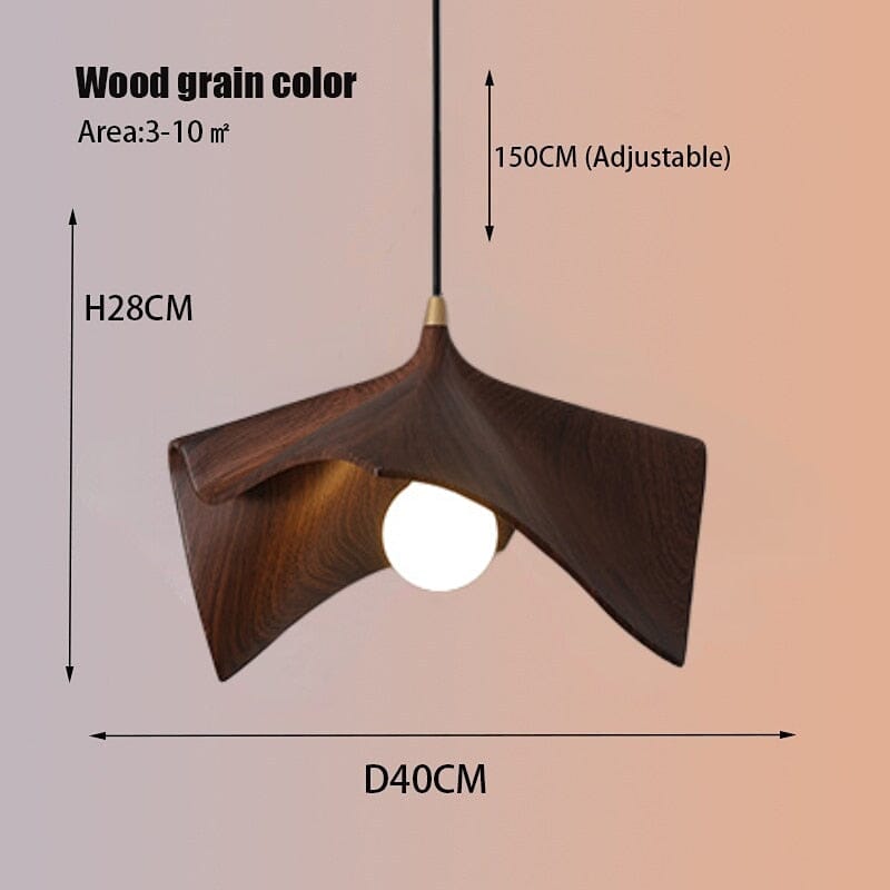 Folded Black Resin LED Pendant Lights With Adjustable Chain