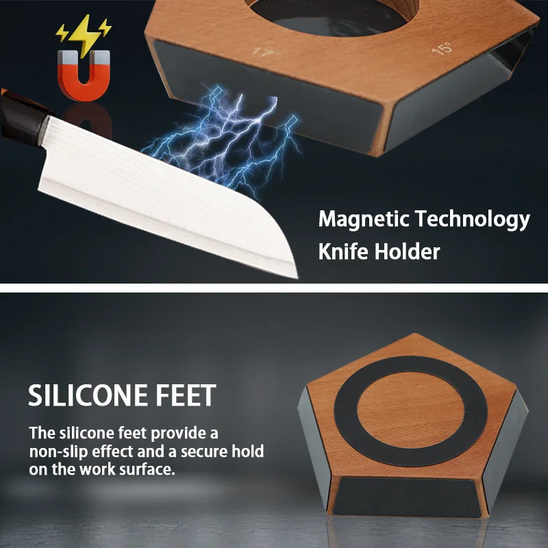Knife Sharpener Set - Manual Diamond Rolling