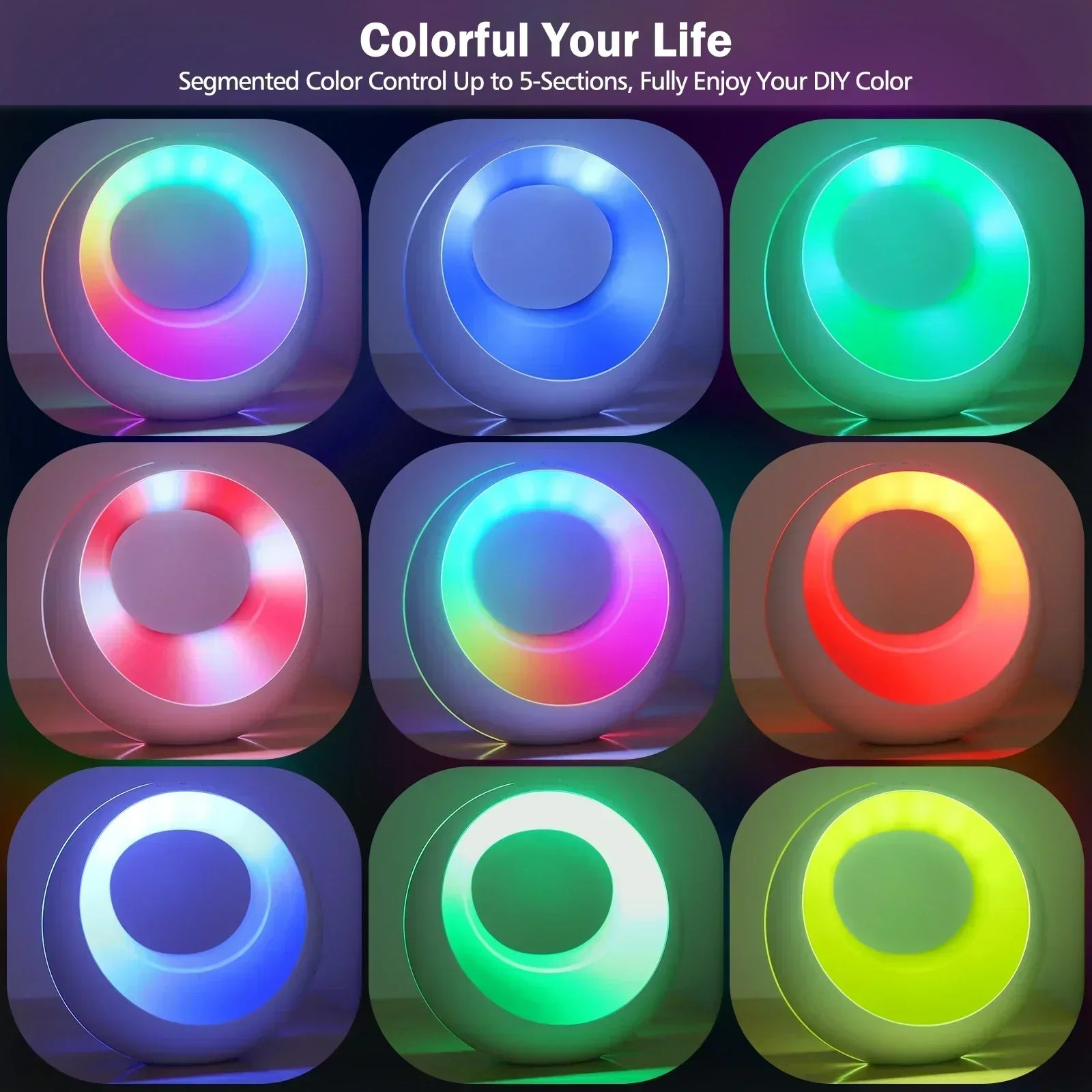 AuraNova Touch RGB Bedside Lamp With Full Spectrum