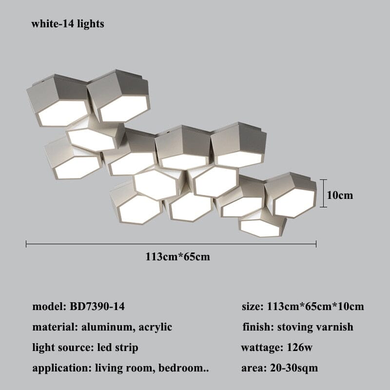 Lyra Geometry LED Ceiling Light Modern Mercury Free Glow