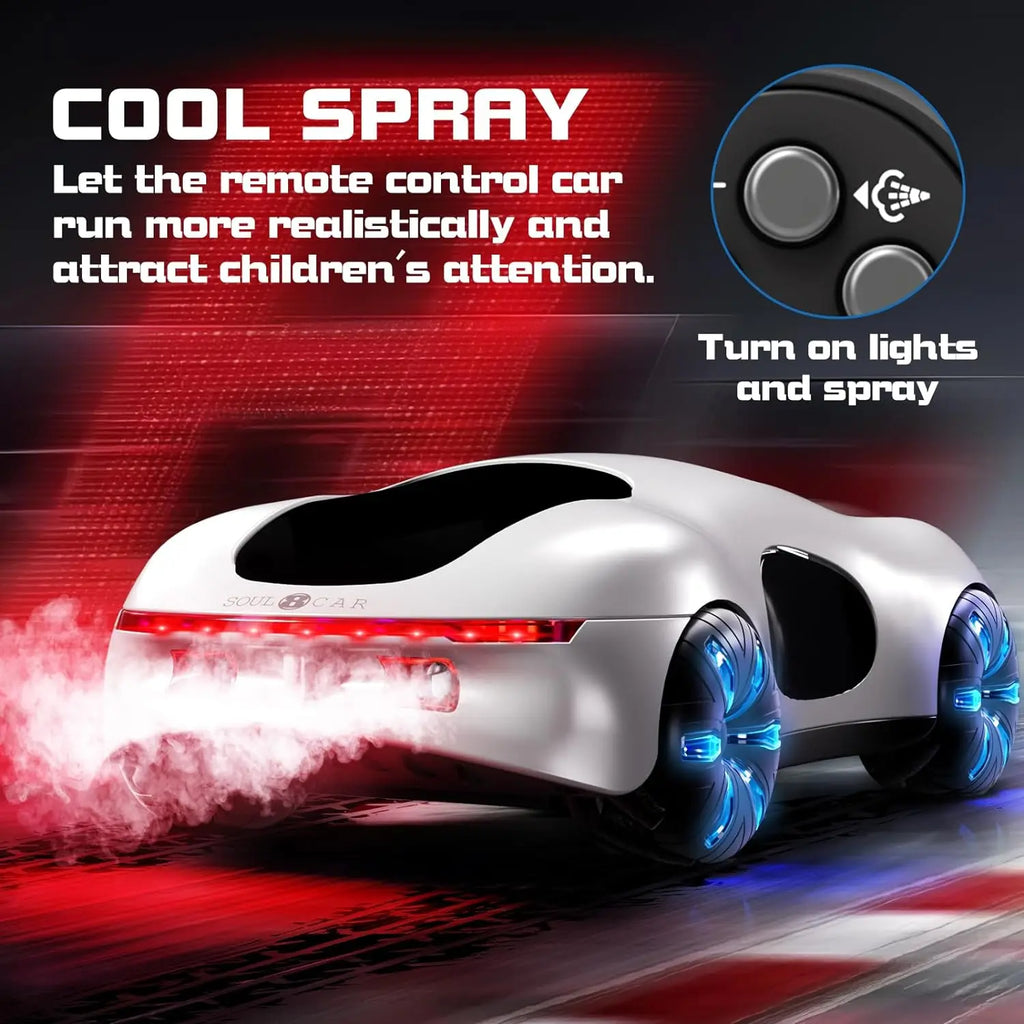 Dual-Spray Remote Control Car - Lights & Sound