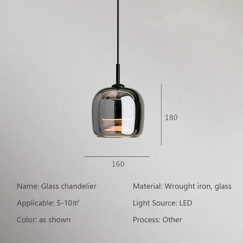 Nordic Glass LED Pendant Light – Modern Luxury Chandelier