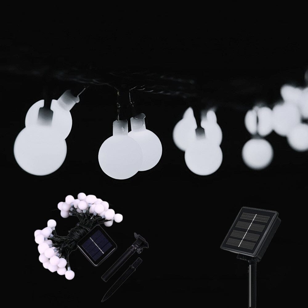 Aurora Round Solar LED Fairy Lights for Outdoor Gardens