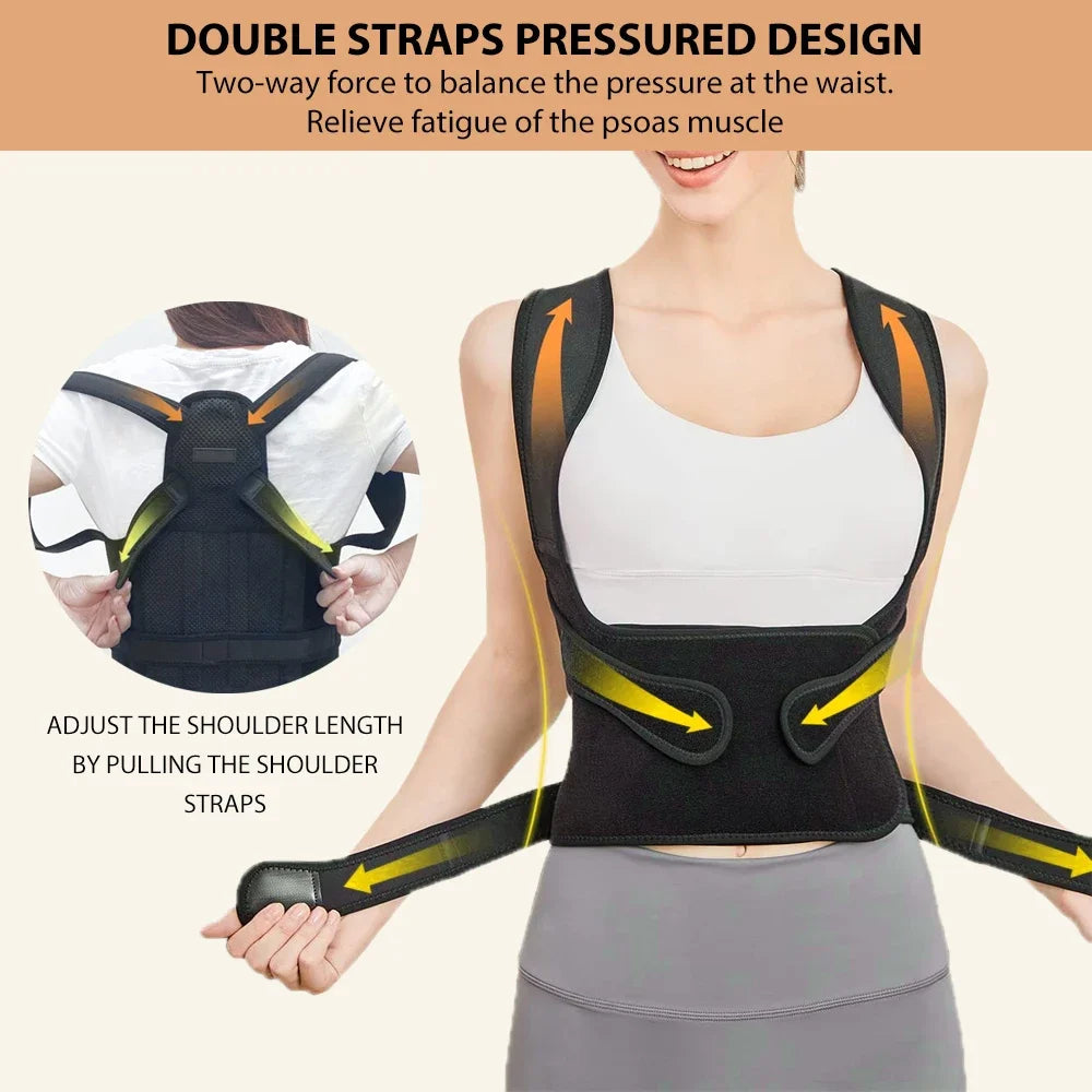 Adjustable Back Brace & Posture Corrector