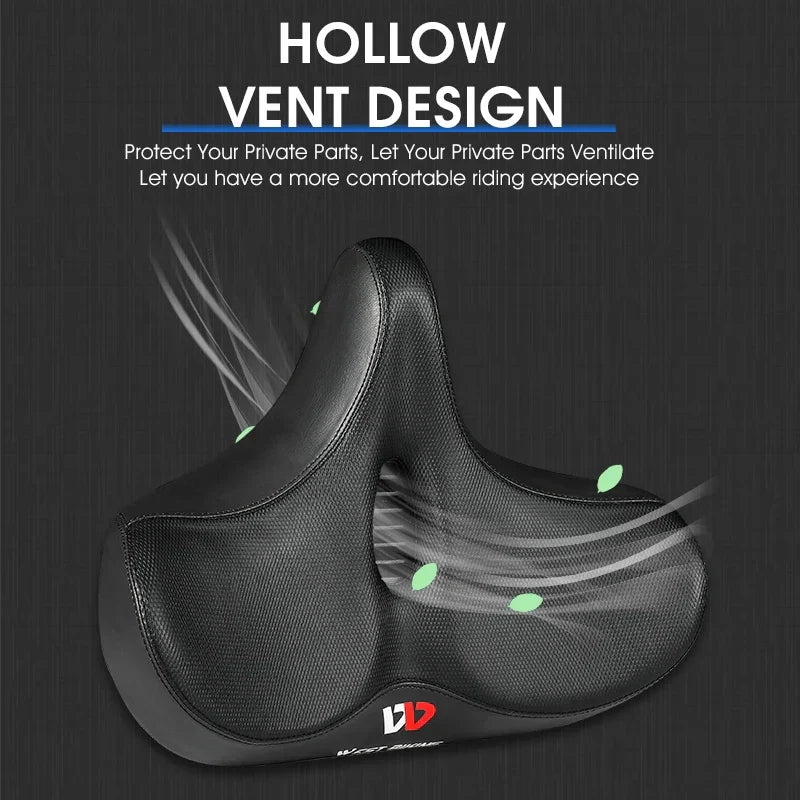 Široké ergonomické sedlo na kolo pro MTB, elektrokolo a městské jízdní kolo Komfort