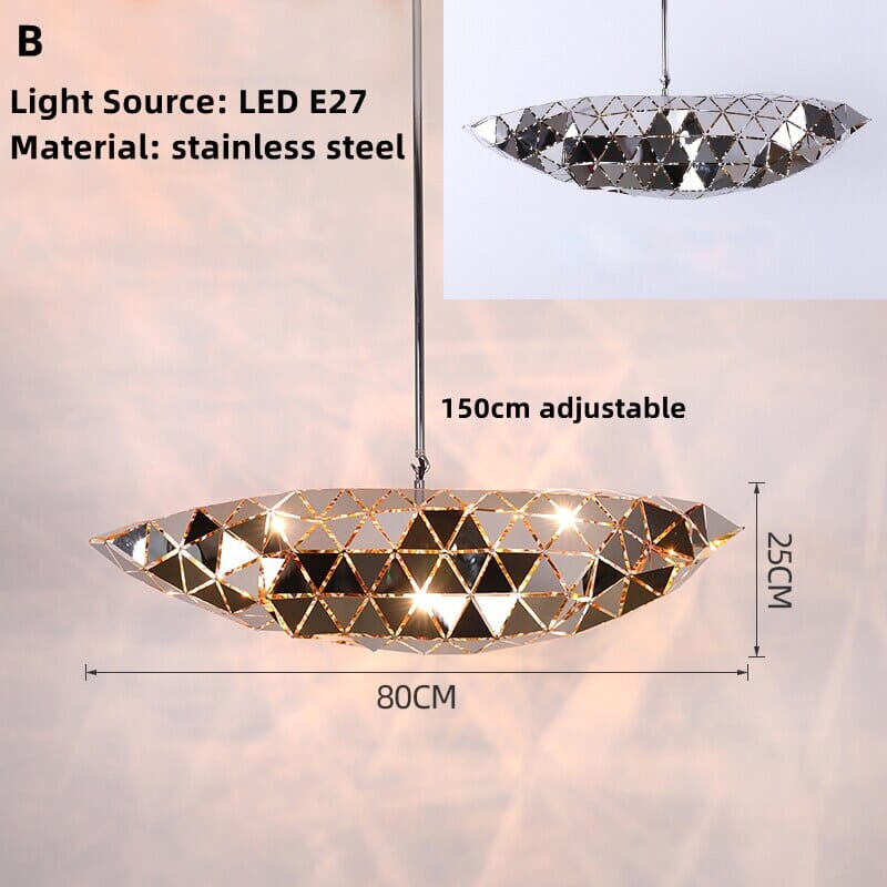 Cosmara Steel Pendant Lights With Meteorite Finish