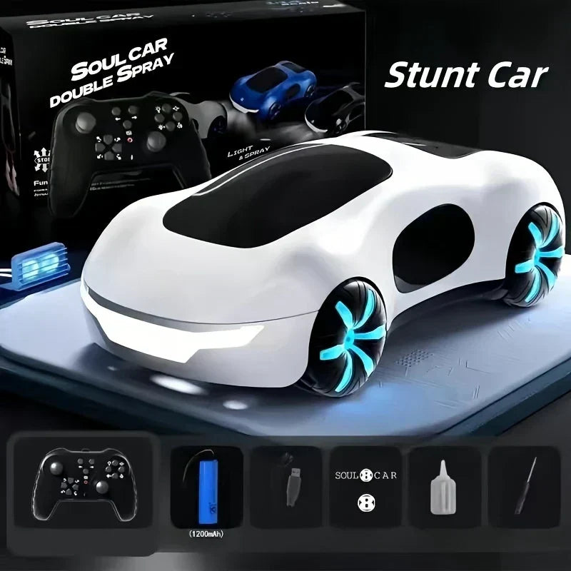 Dual-Spray Remote Control Car - Lights & Sound