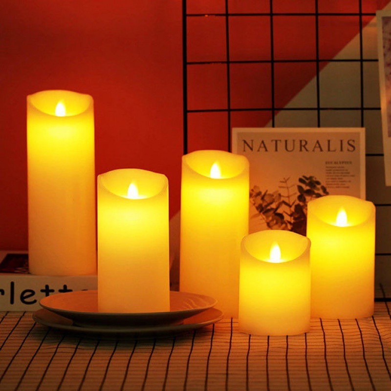 LumaGlow Battery LED Block Candles for Cozy Ambient Lighting