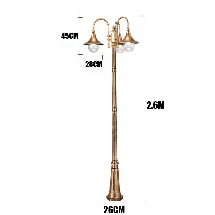 Weatherproof Dual-Head Garden Lantern in Aluminum for Outdoor Paths