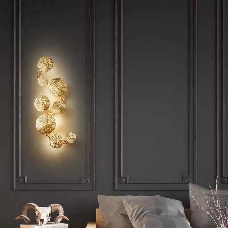 NovaLeaf Wall Light Lotus Inspired Perforated Modern Glow by Ardentis