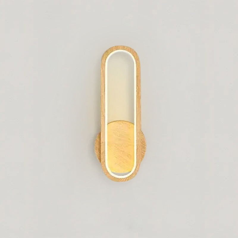 TimberLume Wooden Wall Light With Warm LED Glow Ideal For Cozy Corners