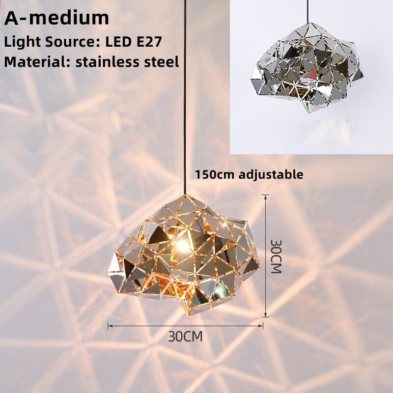 Cosmara Steel Pendant Lights With Meteorite Finish