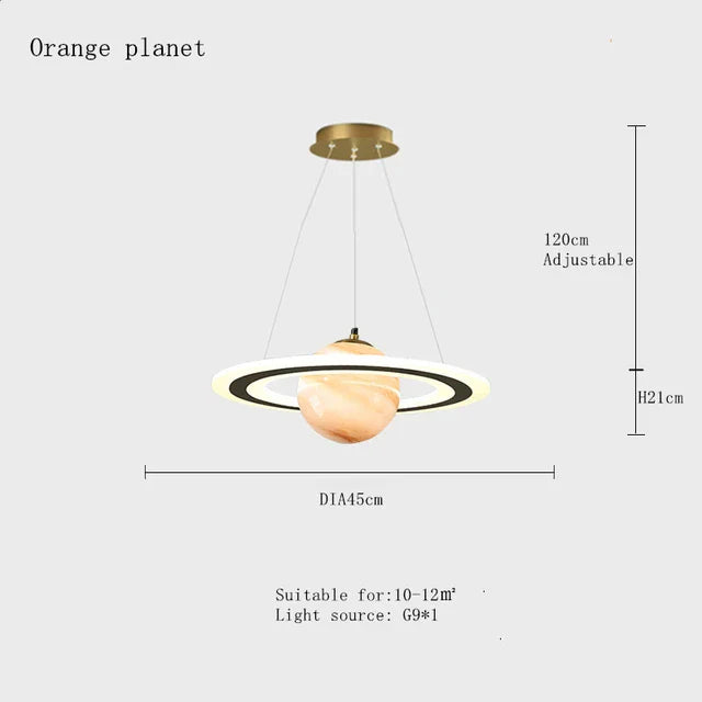 CosmoOrb Planet Pendant Lamp with Three Color Temperatures LED