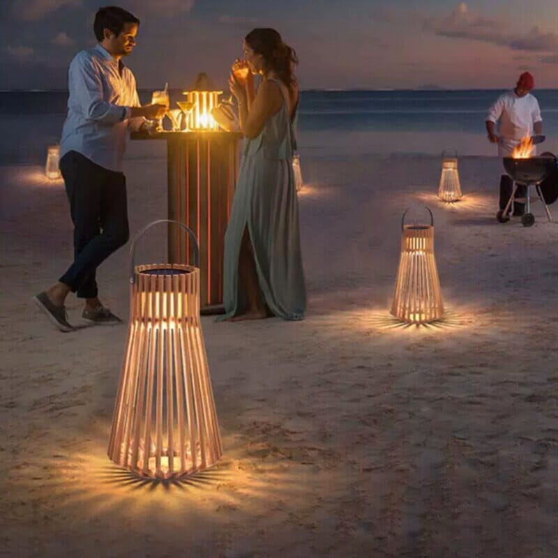 Orion Ridge Waterproof Basswood Lantern With Solar Power And Rotatable Handle