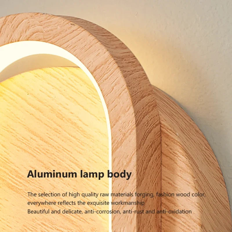TimberLume Wooden Wall Light With Warm LED Glow Ideal For Cozy Corners