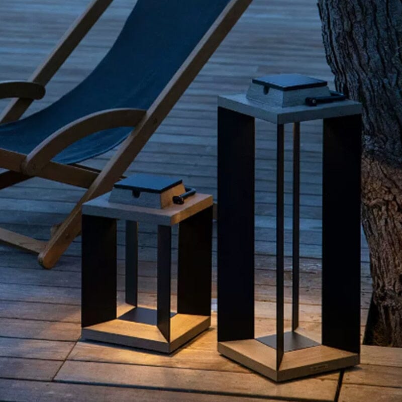 SolaraLux Solar Outdoor Floor Lamp Stainless Steel