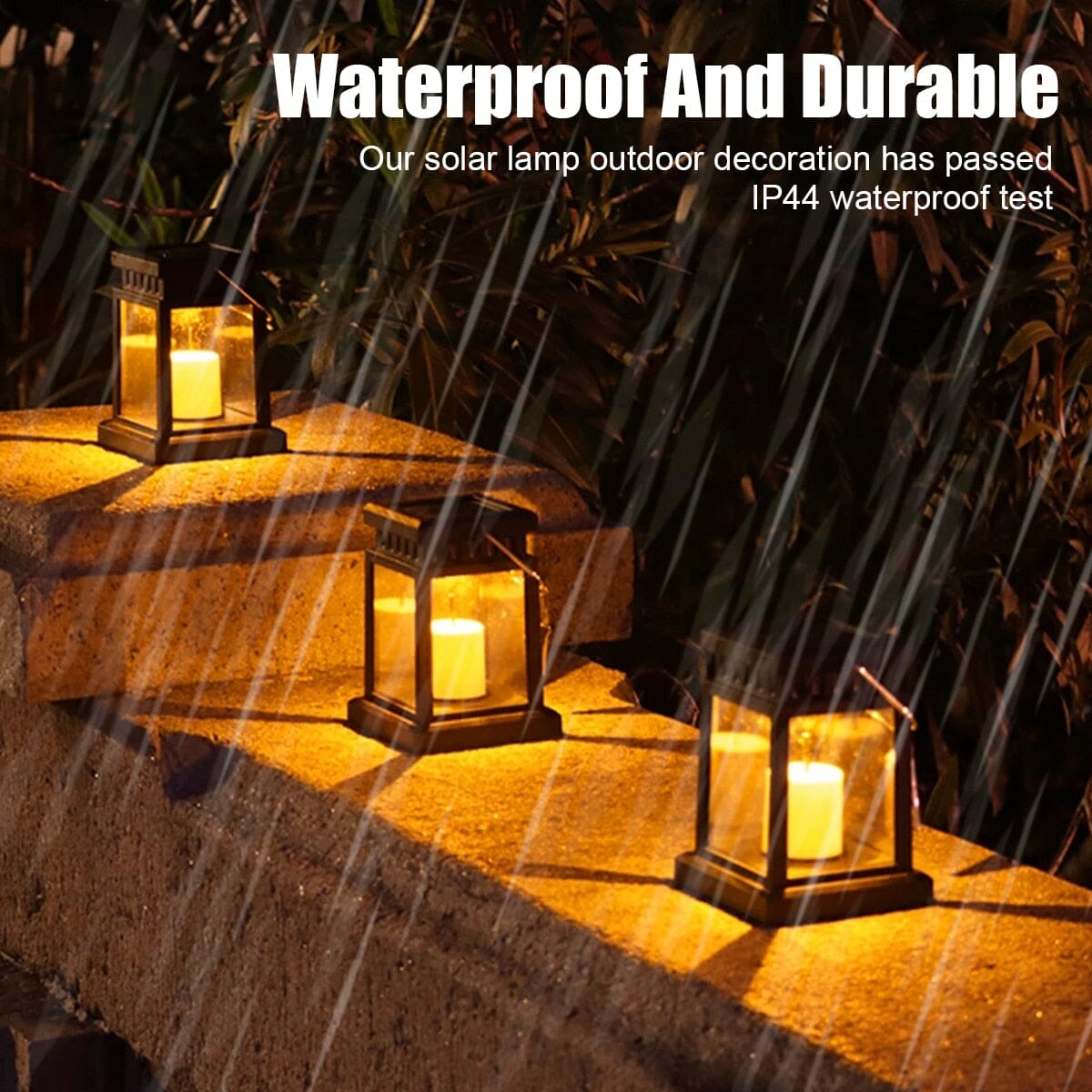 Solarae Solar Garden Lanterns for Outdoor Path and Patio Lighting